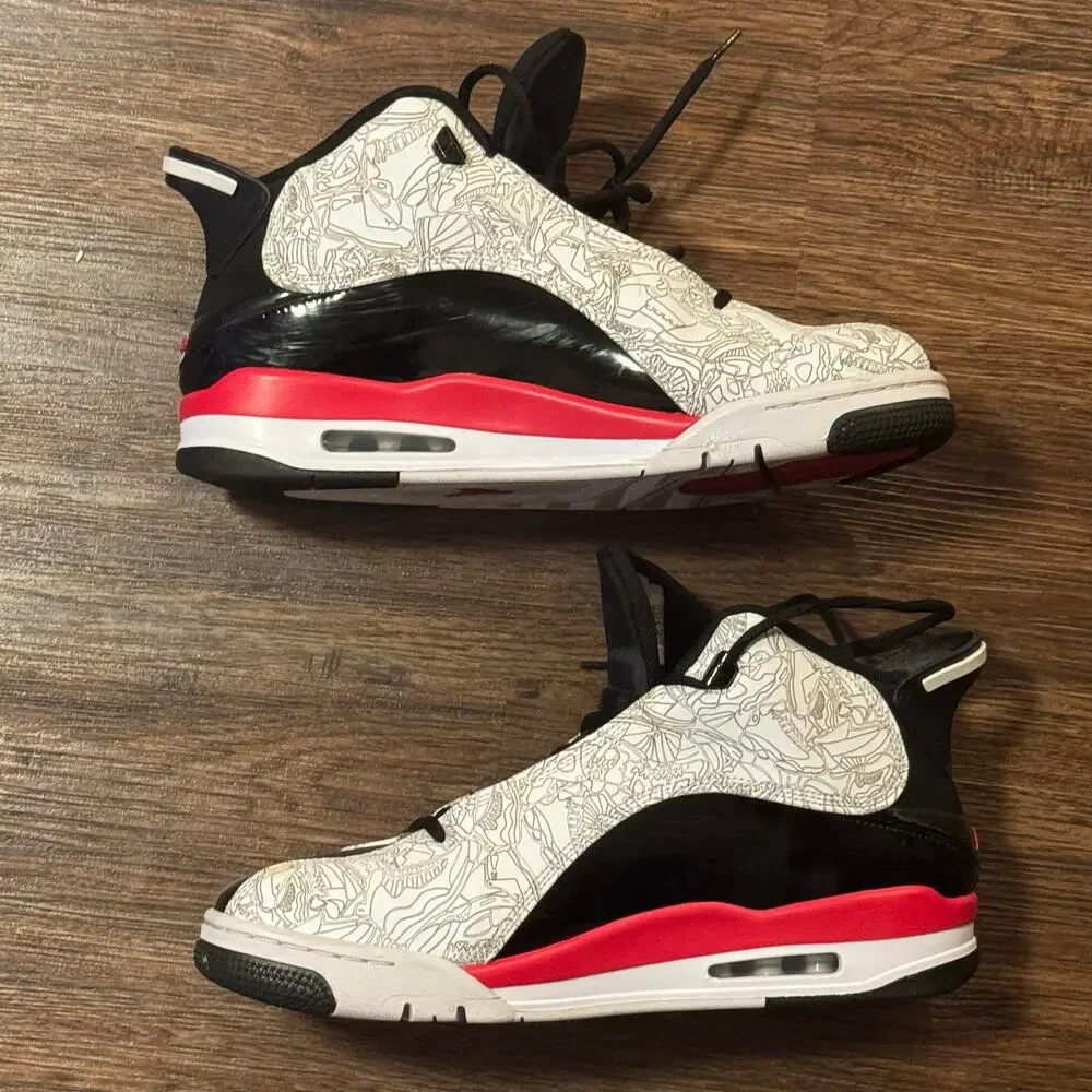 Jordan Dub Zero Laser White Black Varsity Red Size 12‎ (2008)
